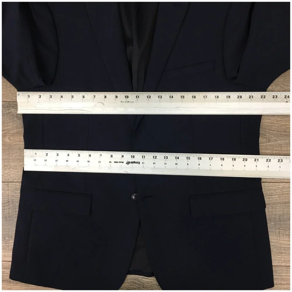 Bar III Mens Blazer Sport Coat Two Button Casual‎ Jacket Size 44R Wool Suits